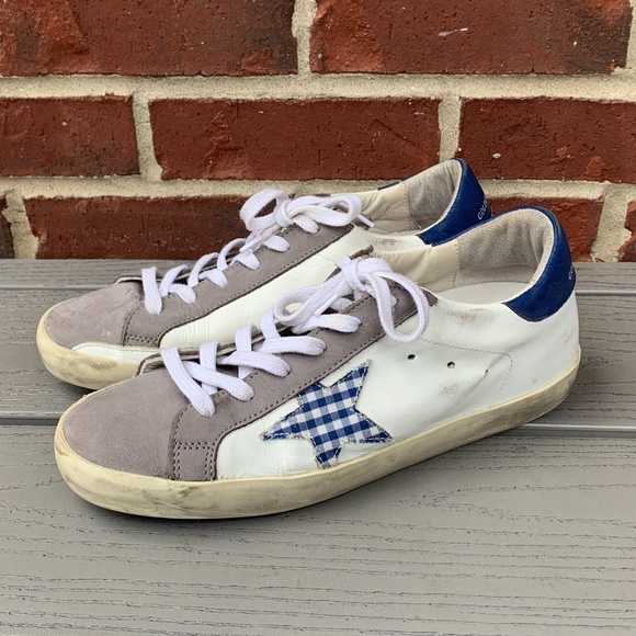 Golden Goose Superstar Gingham Star Sneaker, 39 - Picture 4 of 16